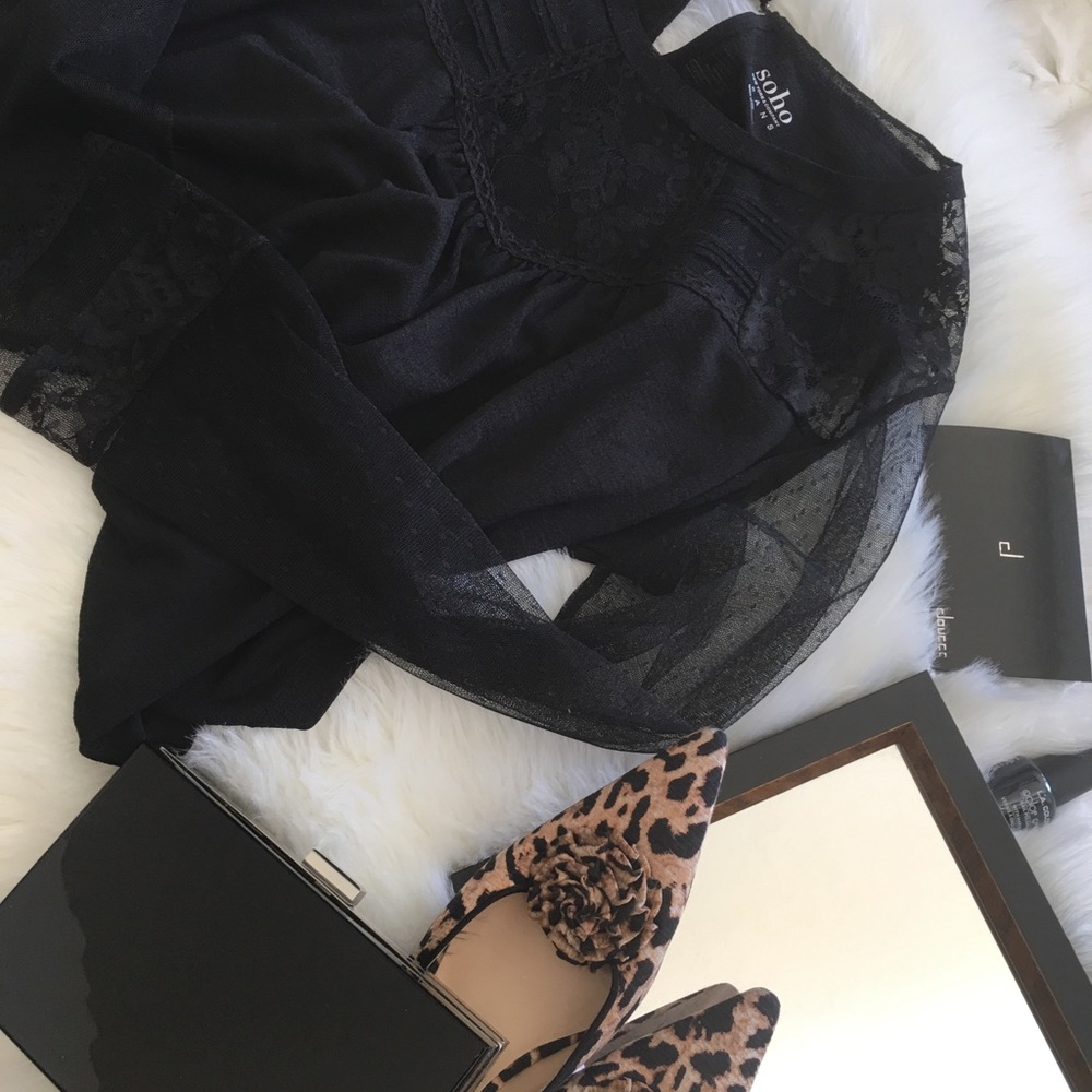 Black lace top